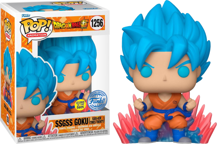 SSGSS Goku [Kaio-Ken Times Twenty] (Glow in the Dark Special Edition) #1256 Dragon Ball Super Pop! Vinyl