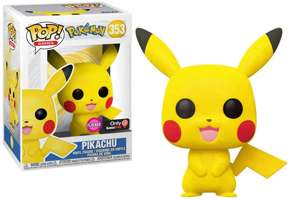 Pikachu (Flocked Special Edition) #353 Pokemon Pop! Vinyl