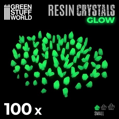 GREEN GLOW Resin Crystals - Small - Green Stuff World
