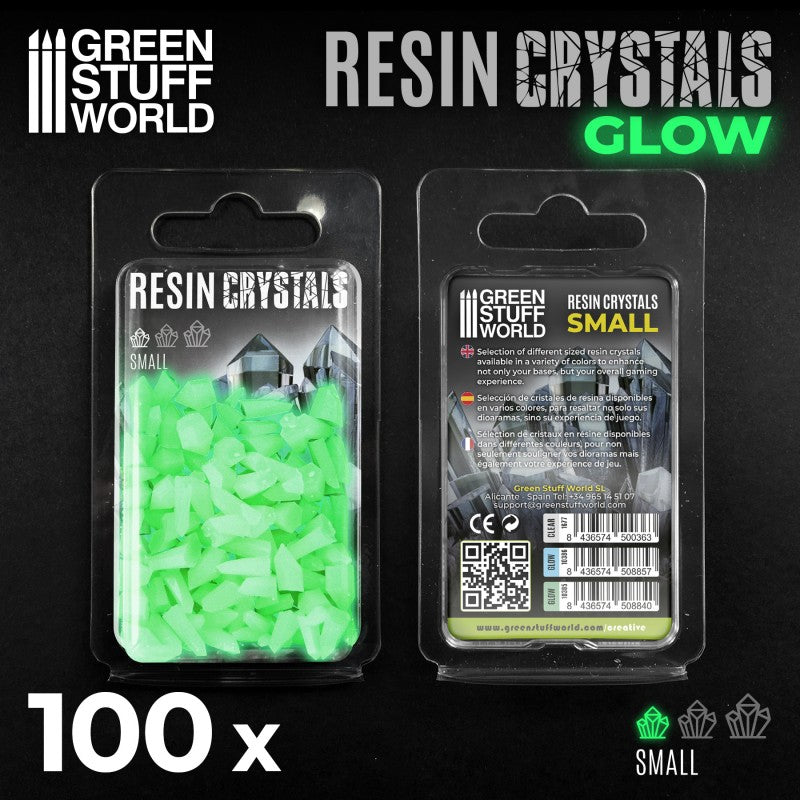 GREEN GLOW Resin Crystals - Small - Green Stuff World