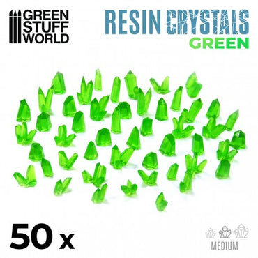 GREEN Resin Crystals - Medium - Green Stuff World
