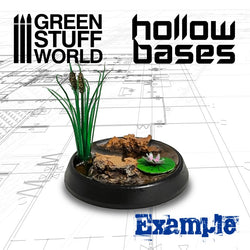 Hollow Plastic Bases - BLACK 25mm - Green Stuff World