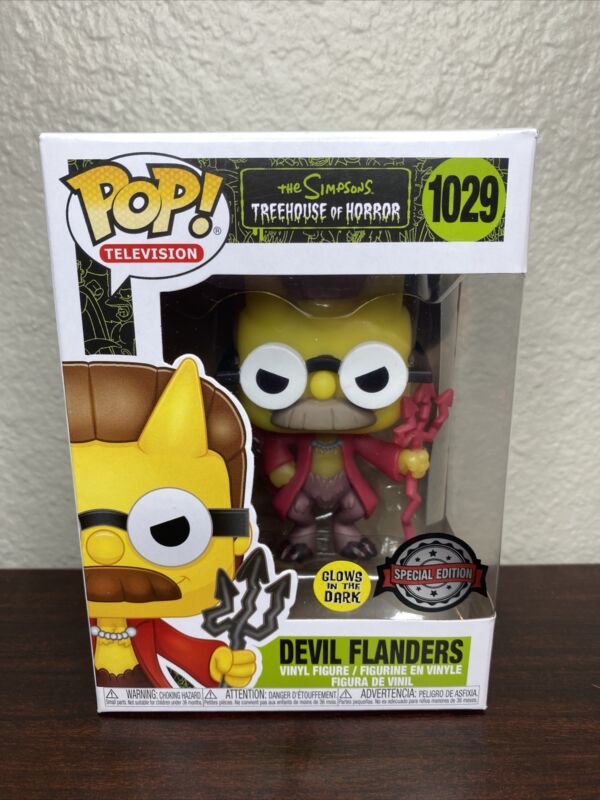 Devil Flanders (Glow in the Dark Special Edition) #1029 The Simpsons Treehouse Of Horror Pop! Vinyl
