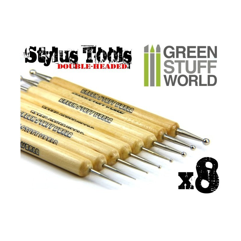 8x Sculpting Stylus Ball Tool Set - Green Stuff World