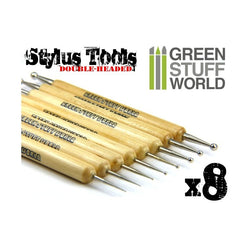 8x Sculpting Stylus Ball Tool Set - Green Stuff World