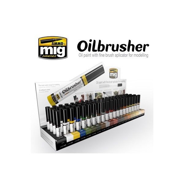 Ammo by MIG Oilbrushers #1 Stand Display (Stand with paints)