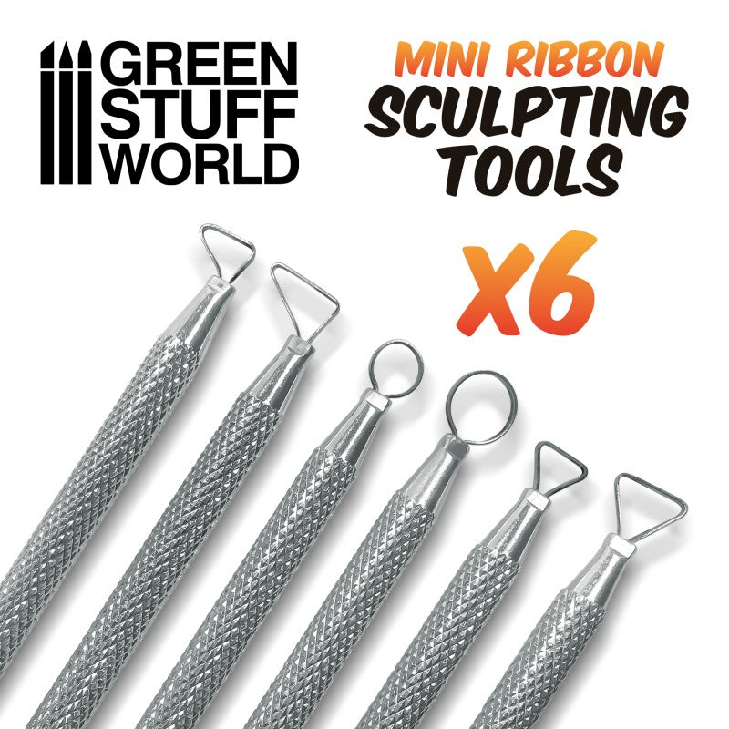 6x Mini Ribbon Sculpting Tool Set - Green Stuff World