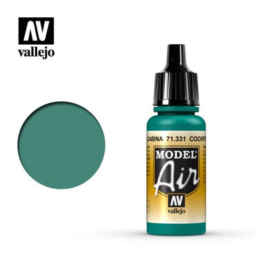 Vallejo Model Air - Cockpit Emerald Green Faded 17ml Acrylic Paint