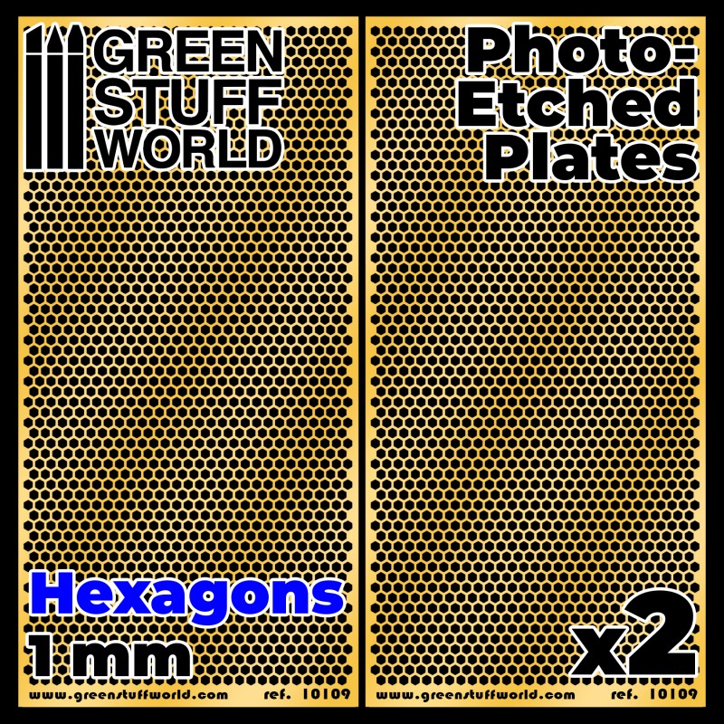 Photo-etched Plates - Large Hexagons - Green Stuff World