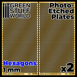 Photo-etched Plates - Large Hexagons - Green Stuff World