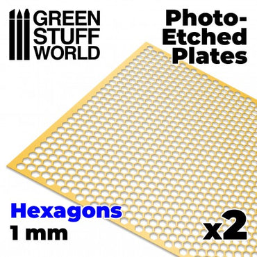 Photo-etched Plates - Large Hexagons - Green Stuff World