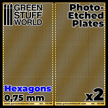 Photo-etched Plates - Medium Hexagons - Green Stuff World