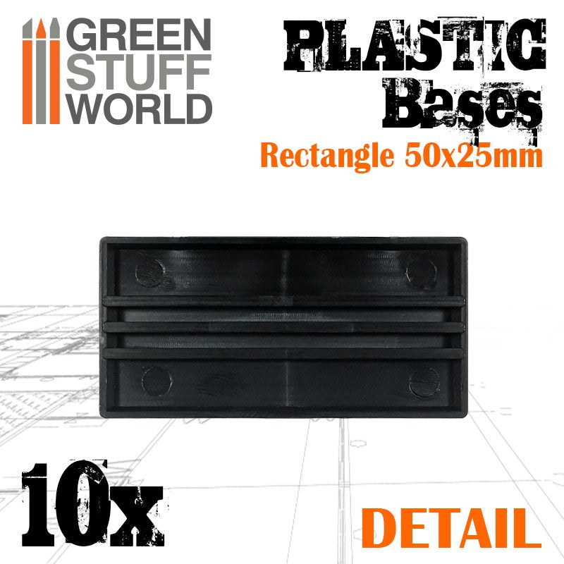 Copy of Hollow Plastic Bases - Square 20 mm - Green Stuff World