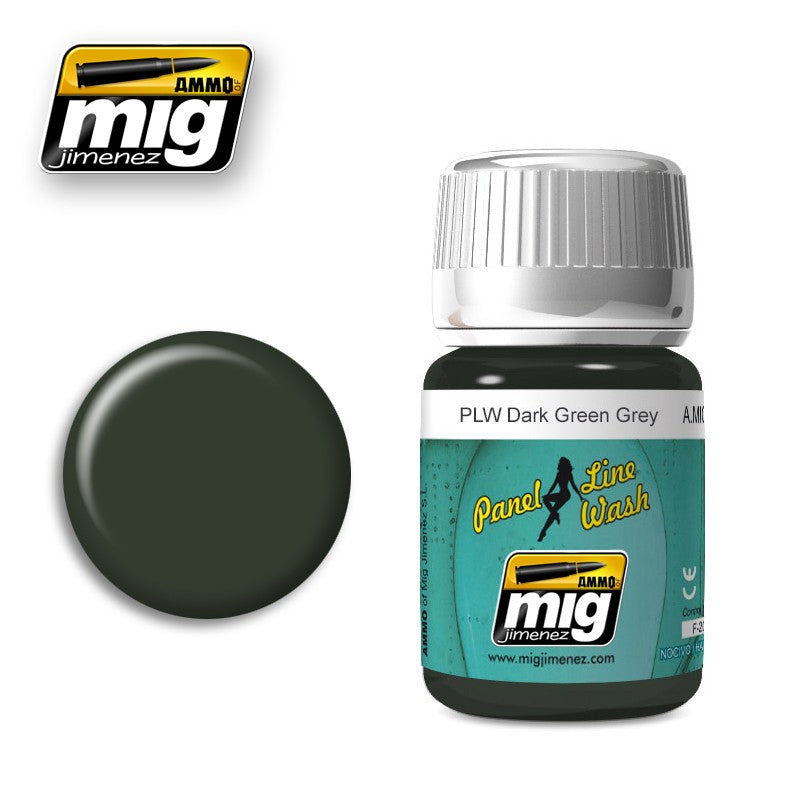 Ammo by MIG Panel Line Wash Dark Green Grey 35ml