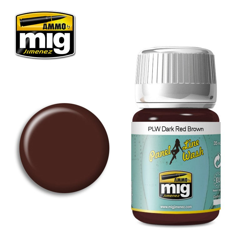 Ammo by MIG Panel Line Wash Dark Red Brown 35ml