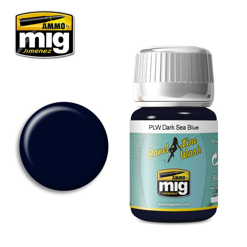 Ammo by MIG Panel Line Wash Dark Sea Blue 35ml