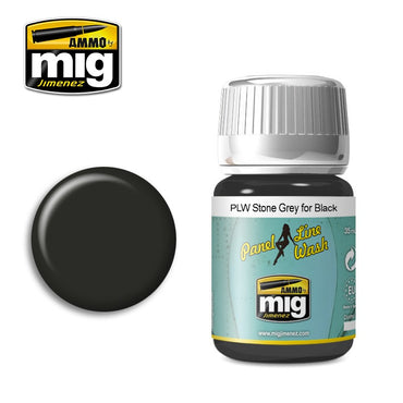 Ammo by MIG Panel Line Wash Stone Grey for Black 35ml