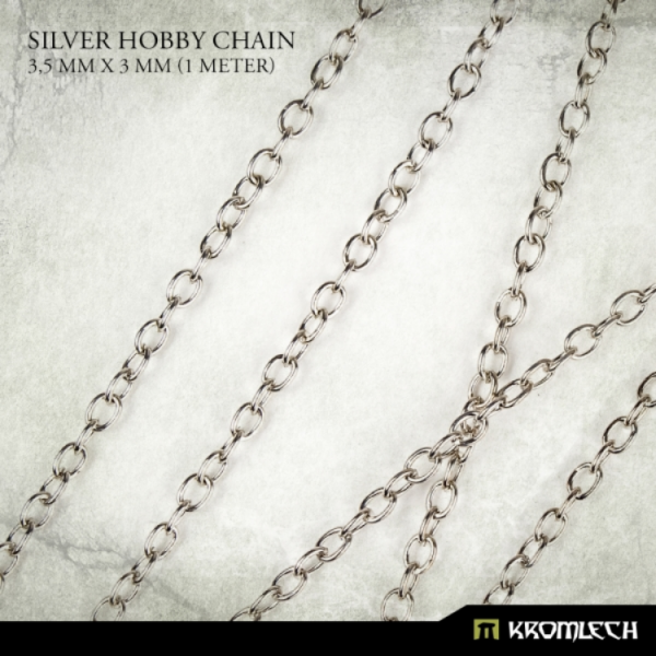 Silver Hobby Chain 3.5mm * 3mm 1 meter