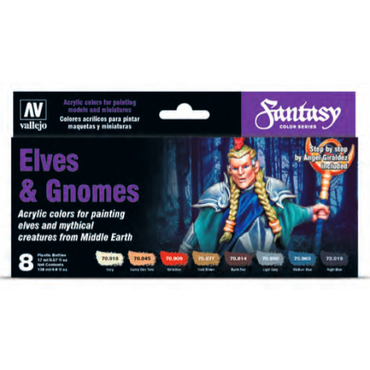 Vallejo Fantasy Color Series - Elves & Gnomes Set (8)