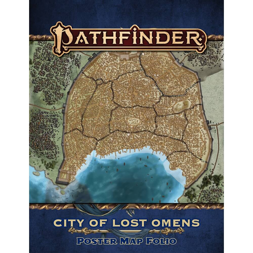 Pathfinder Second Edition Lost Omens City of Lost Omens Poster Map Folio
