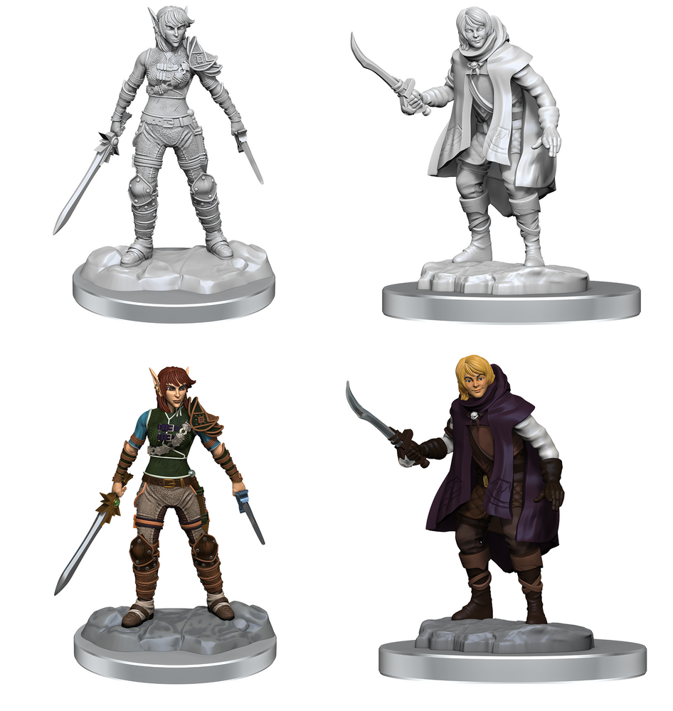 D&D Nolzurs Marvelous Miniatures Elf Rogue & Half-Elf Rogue Protege