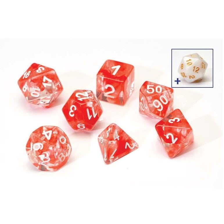 Sirius Dice - Red Cloud Resin Dice Set 7