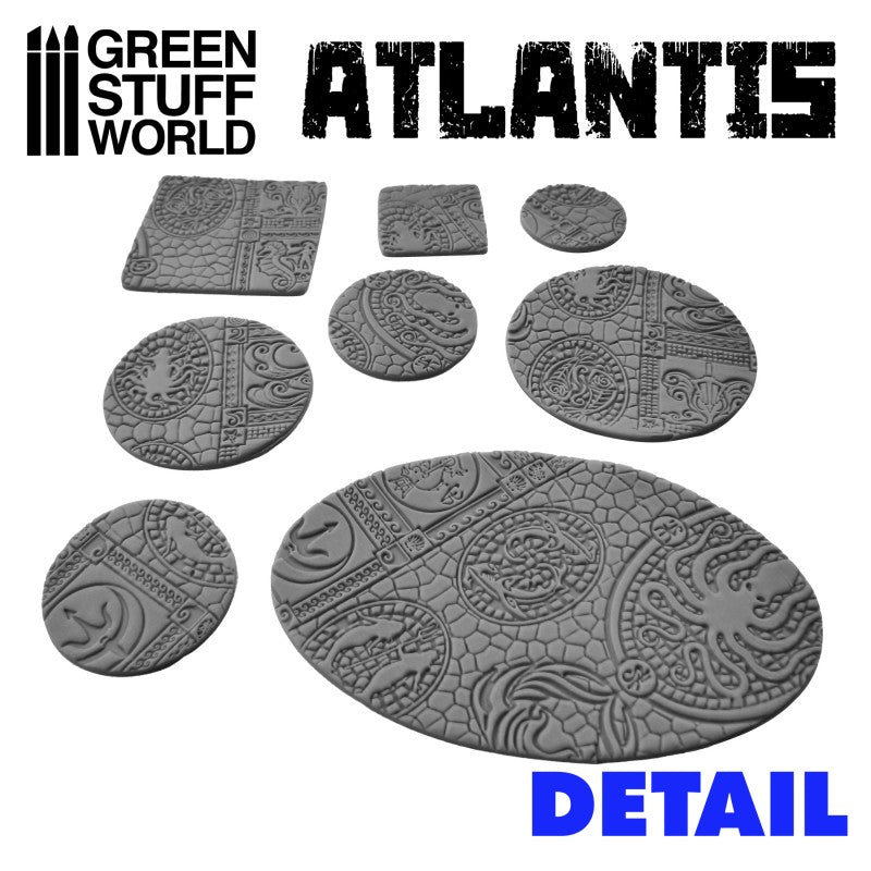 Textured Rolling Pin - Atlantis - Green Stuff World Roller