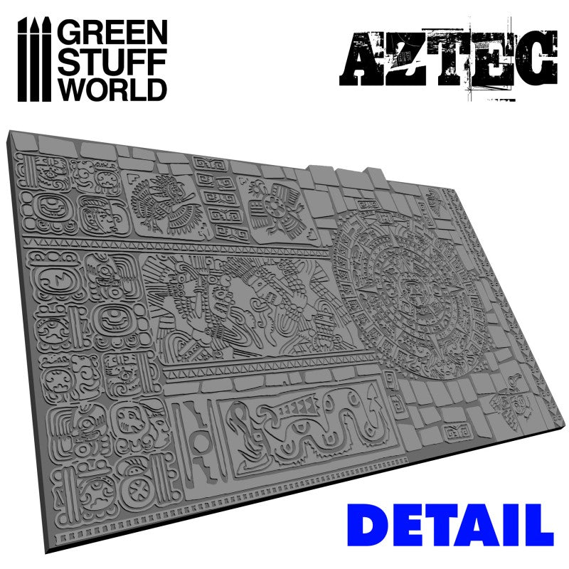Textured Rolling Pin - Aztec - Green Stuff World Roller