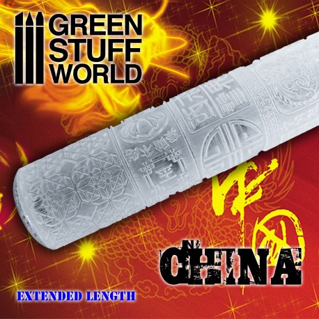 Textured Rolling Pin - CHINESE - Green Stuff World Roller