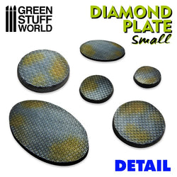 Textured Rolling Pin - Rolling Pin Diamond Plate - Small - Green Stuff World Roller