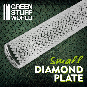 Textured Rolling Pin - Rolling Pin Diamond Plate - Small - Green Stuff World Roller