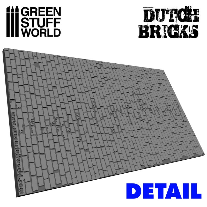 Textured Rolling Pin - DUTCH Bricks - Green Stuff World Roller