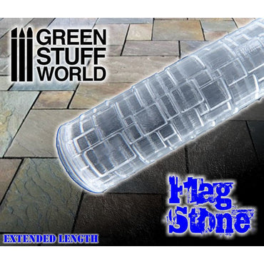 Textured Rolling Pin - Flagstone - Green Stuff World Roller