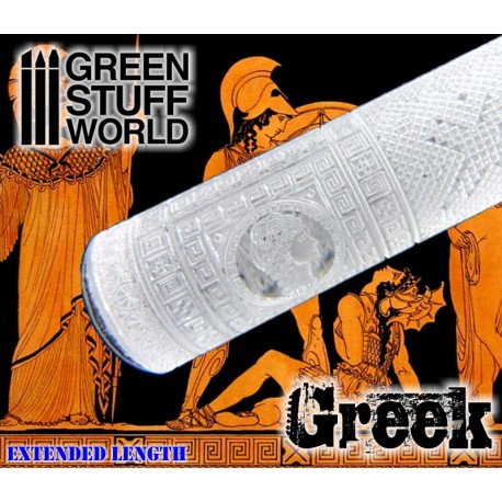 Textured Rolling Pin - GREEK - Green Stuff World Roller