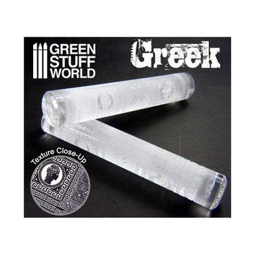 Textured Rolling Pin - GREEK - Green Stuff World Roller