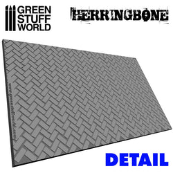 Textured Rolling Pin - Herringbone - Green Stuff World Roller