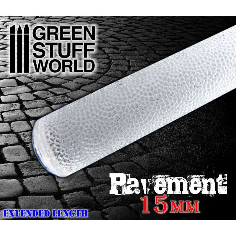 Textured Rolling Pin - Pavement 15mm - Green Stuff World Roller