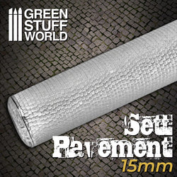Textured Rolling Pin - Sett Pavement 15mm - Green Stuff World Roller