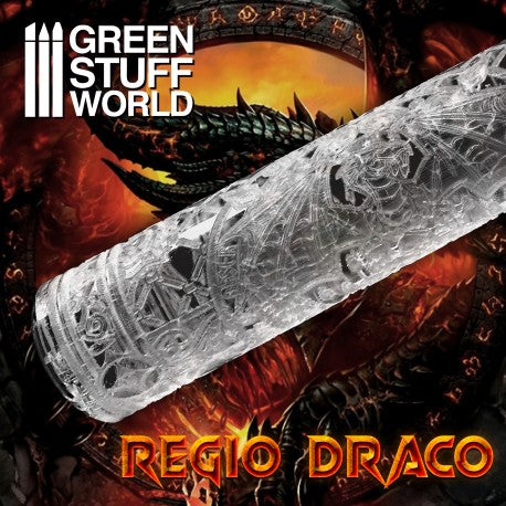 Textured Rolling Pin - Regio Draco - Green Stuff World Roller