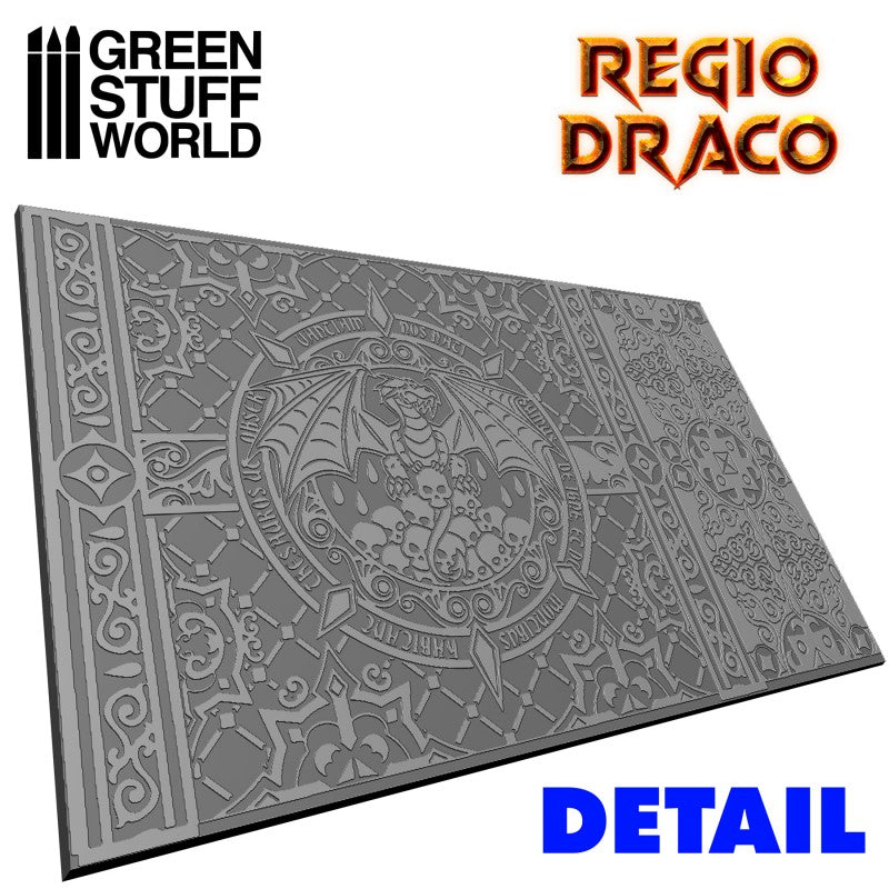 Textured Rolling Pin - Regio Draco - Green Stuff World Roller