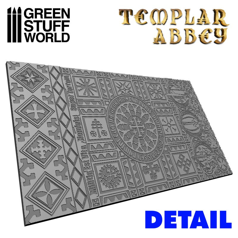 Textured Rolling Pin - Templar Abbey - Green Stuff World Roller