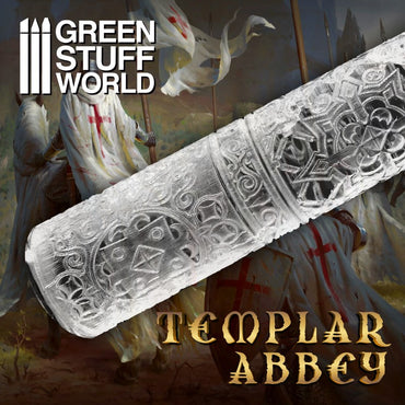 Textured Rolling Pin - Templar Abbey - Green Stuff World Roller