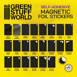 Round Magnetic Sheet SELF-ADHESIVE -  32mm - Green Stuff World