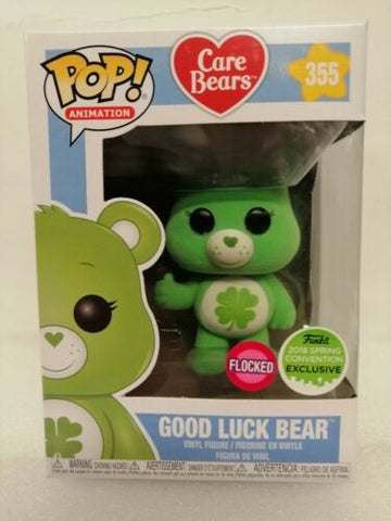 Good Luck Bear (Flocked 2018 Spring Exclusive) 355 Care Bears Pop! Vinyl