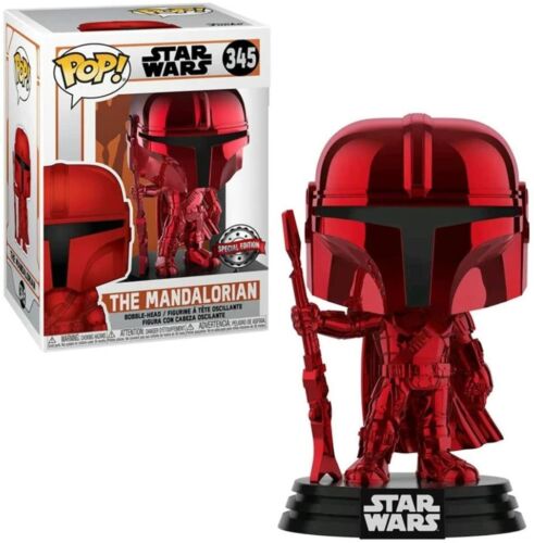 The Mandalorian Red Chrome (Special Edition) #345 Star Wars Mandalorian Pop! Vinyl