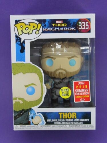 Thor (Glow in the Dark 2018 Summer Convention Exclusive) #335 Thor Ragnarok Pop! Vinyl  PRE-OWNED