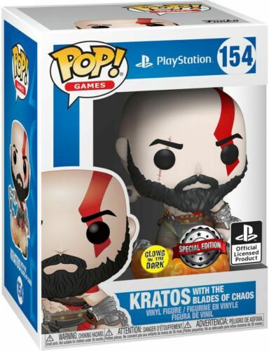 Kratos with the Blades of Chaos God of War (Glow in the Dark Special Edition) #154 PlayStation Pop! Vinyl