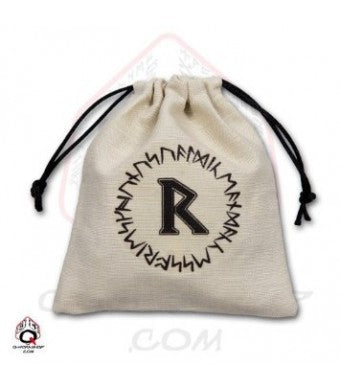 Runic (Beige) Dice Bag - Q Workshop