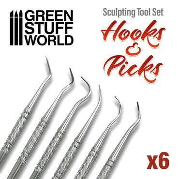 6x Hook and Pick tool Set - Green Stuff World