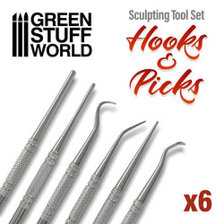 6x Hook and Pick tool Set - Green Stuff World